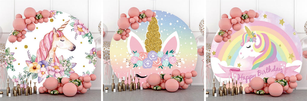 Round Unicorn Backdrops - Lofaris