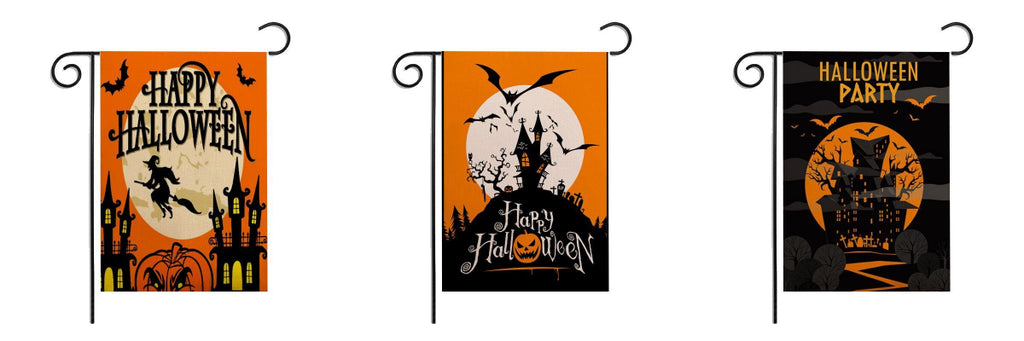 Haunted House Halloween Garden Flags - Lofaris