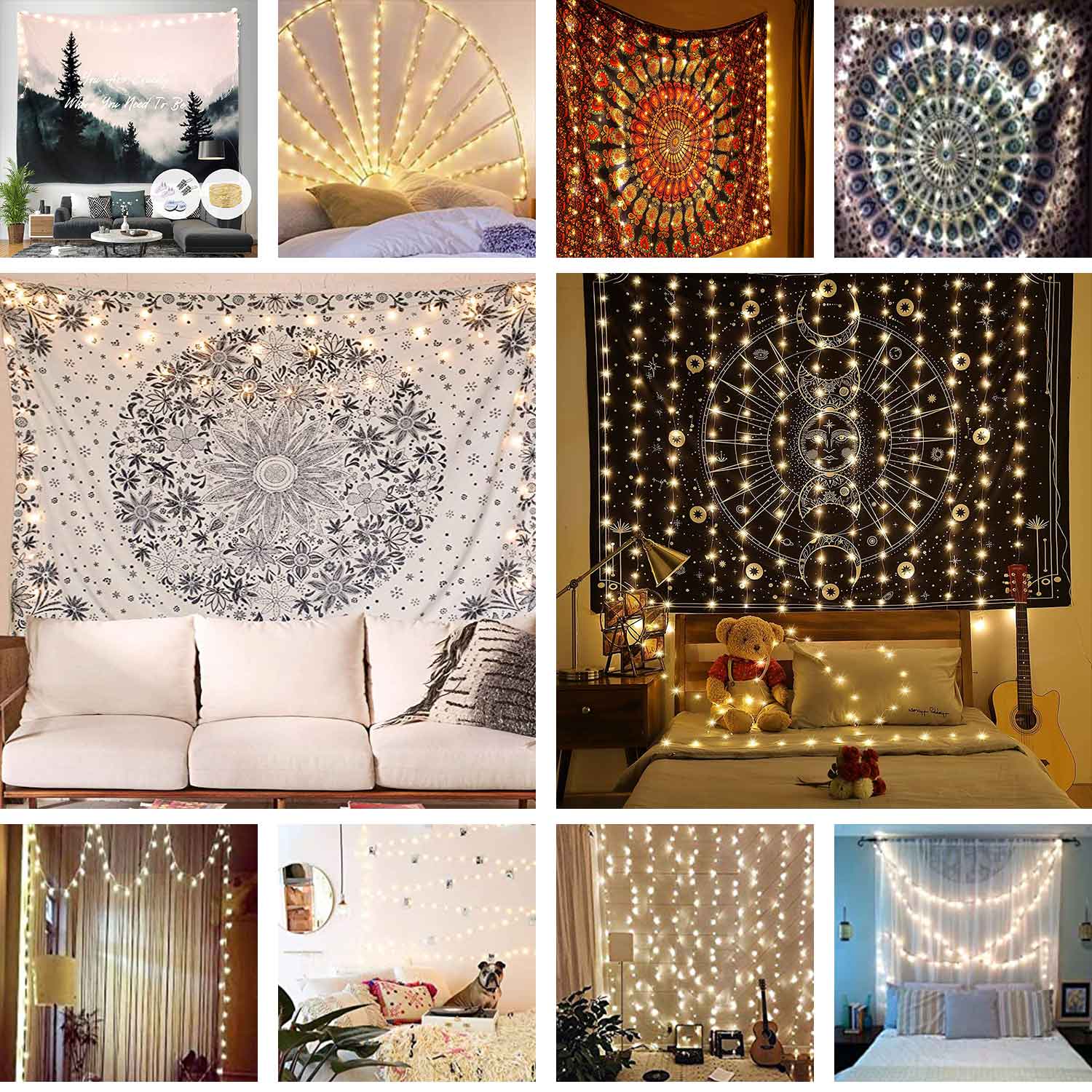 Warm White Battery Operated LED Star String Lights For Party