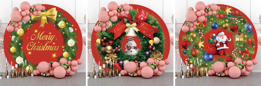 Christmas Wreath Backdrop - Lofaris