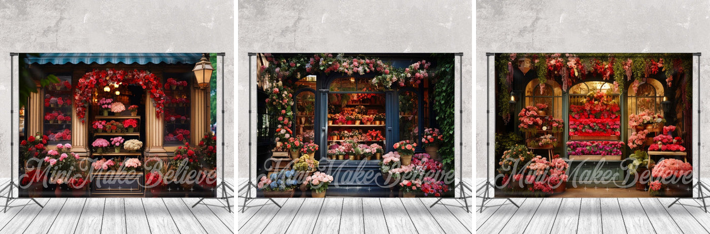 Photography Dark Color Roses Shop Spring Backdrop - Lofaris