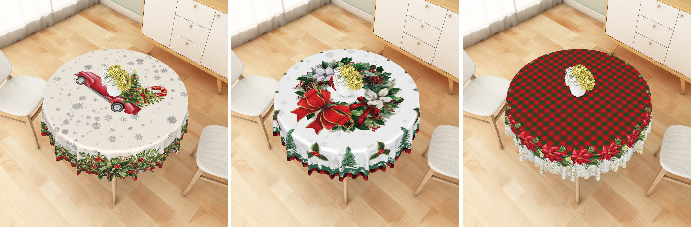 Round Christmas Tablecloths - Lofaris