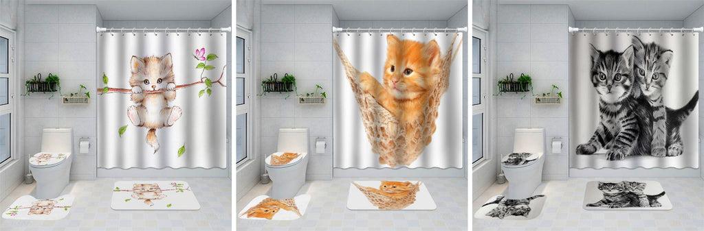 Cute Animals Shower Curtains - Lofaris