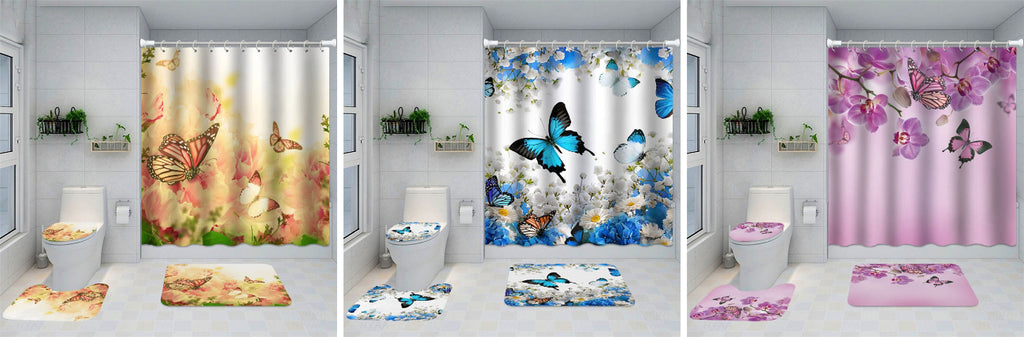 Spring Floral Shower Curtains - Lofaris
