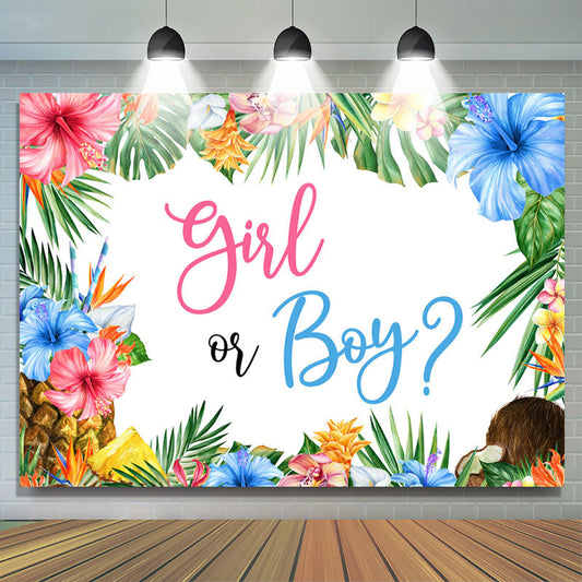 Fish He Or She Baby Will Be Gender Reveal Backdrop - Lofaris