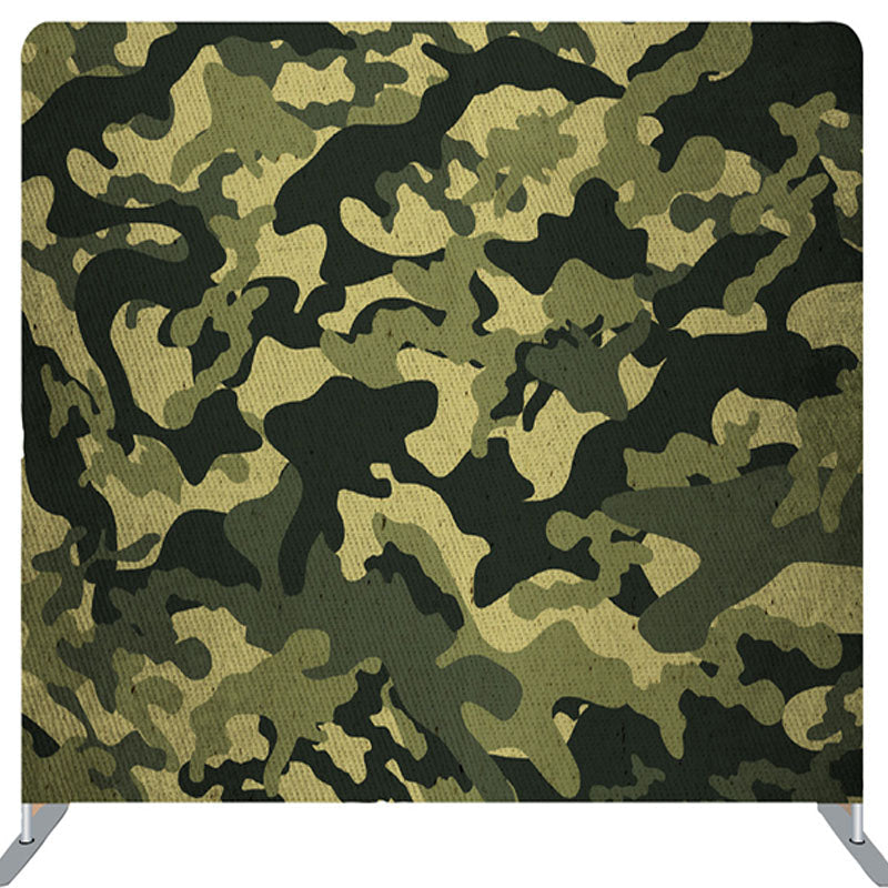 Military Style Camouflage Green Party Backdrop Cover - Lofaris