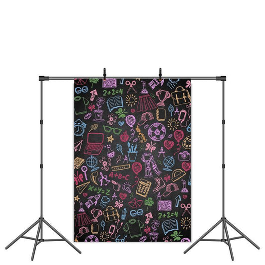 Back to School Chalkboard Pencils Photoshoot Backdrop