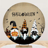 Load image into Gallery viewer, Lofaris Circle Little Dwarfs Happy Halloween Pumpkins Backdrop
