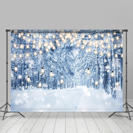 Lofaris Christmas Tree Snowflake Glitter Lights Winter Backdrop | Winter Photo Backdrop | Winter Onederland Backdrop | Winter Wonderland Backdrop