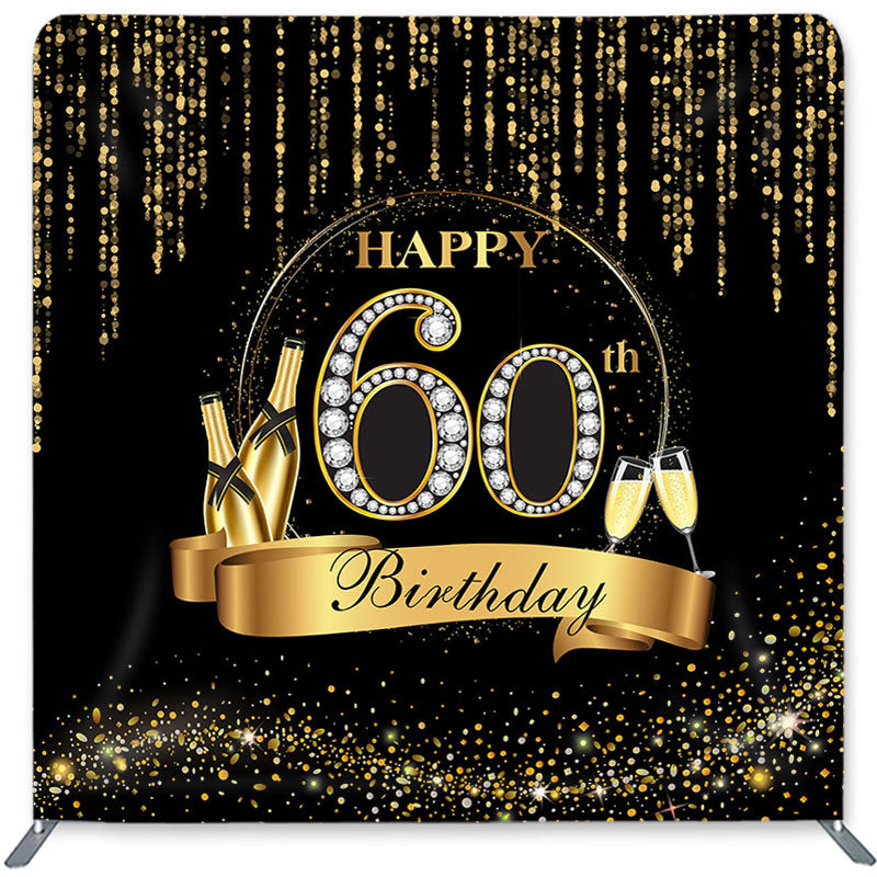 Gold Champagne Glitter Fabric Backdrop Cover for Birthday – Lofaris