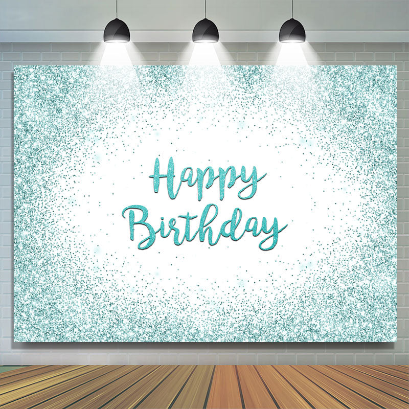 Happy Birthday Mint Green Glitter Bokeh Backdrop for Party – Lofaris