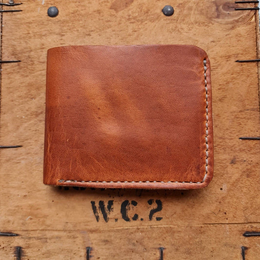 Waprolux Calf & French Chèvre Compact Bifold Wallet 6 Pocket 