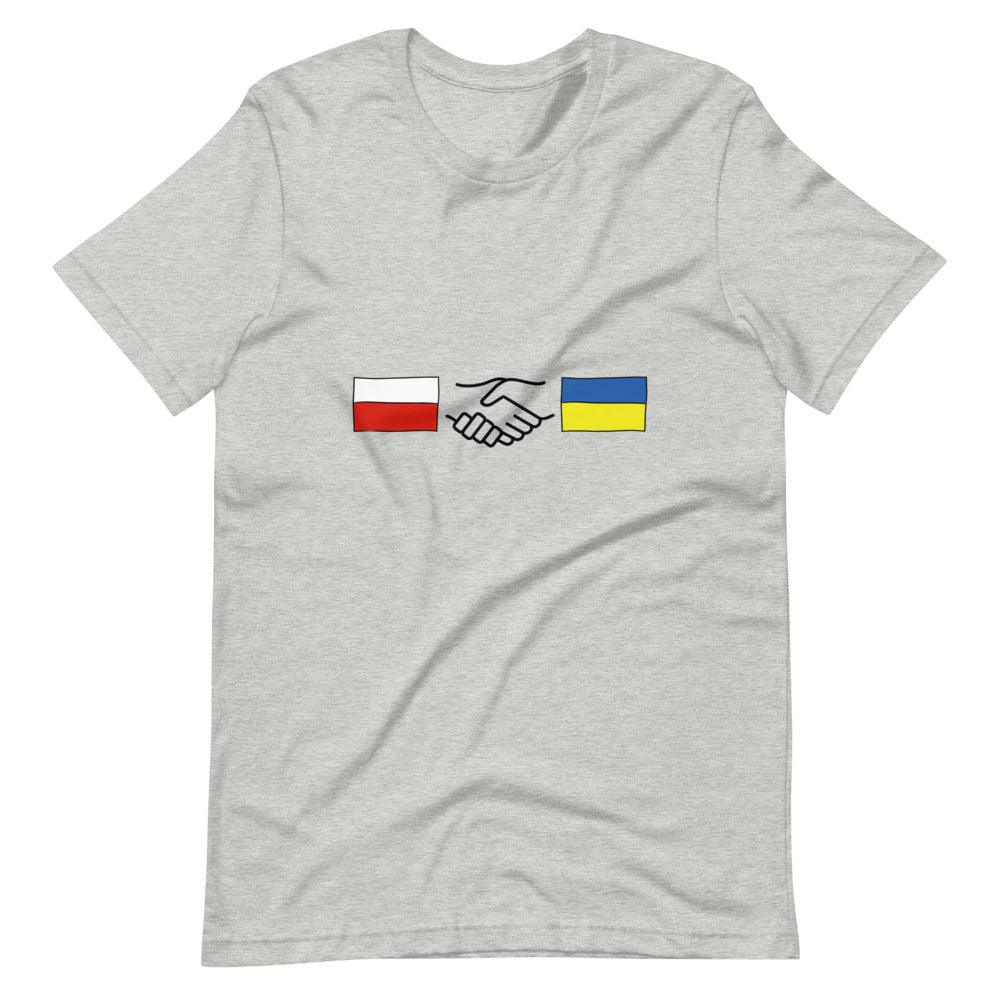 Polish + Ukrainian Handshake - Adult TShirt - Saint Javelin product image