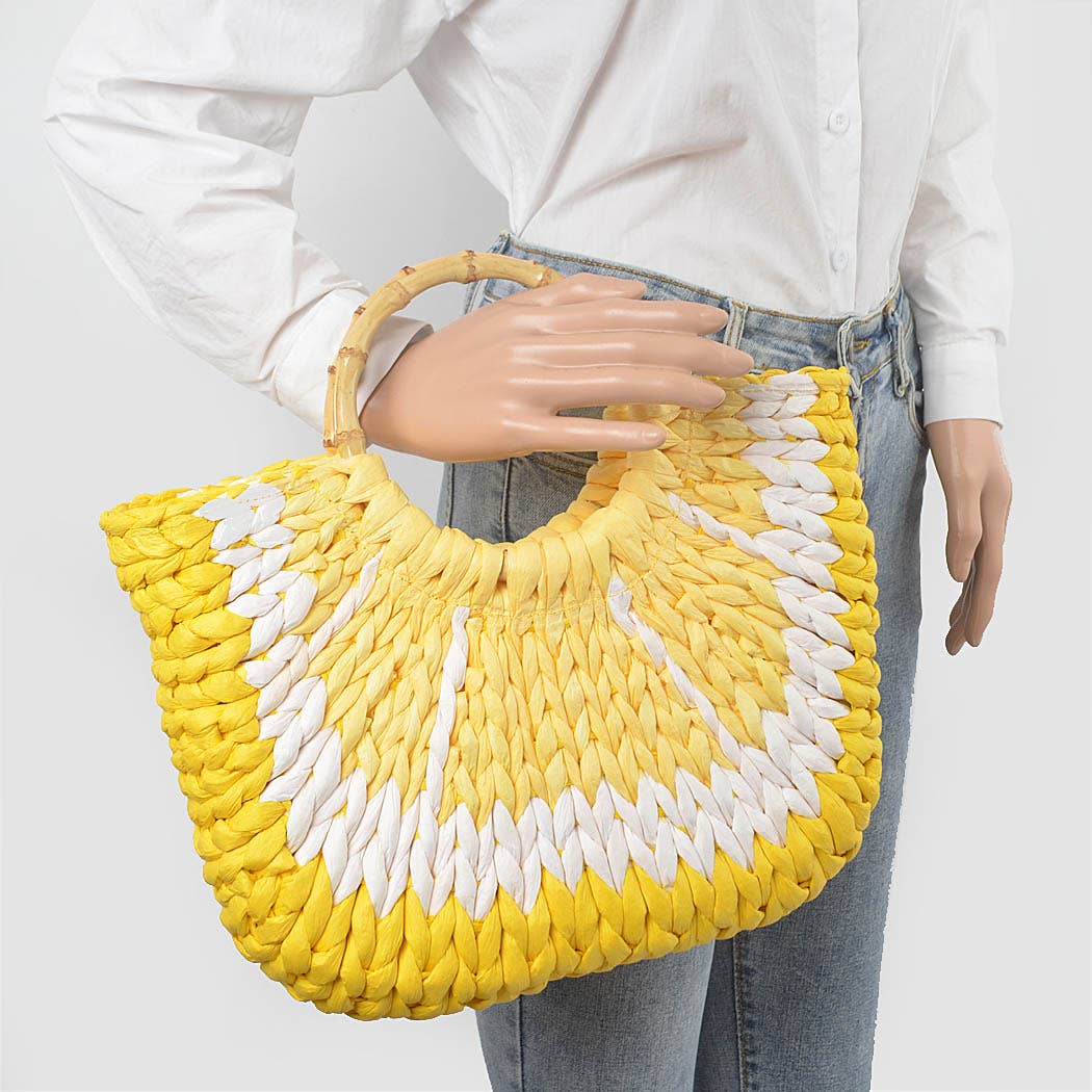 Sunshine Yellow Straw Tote – Barlow and Browning