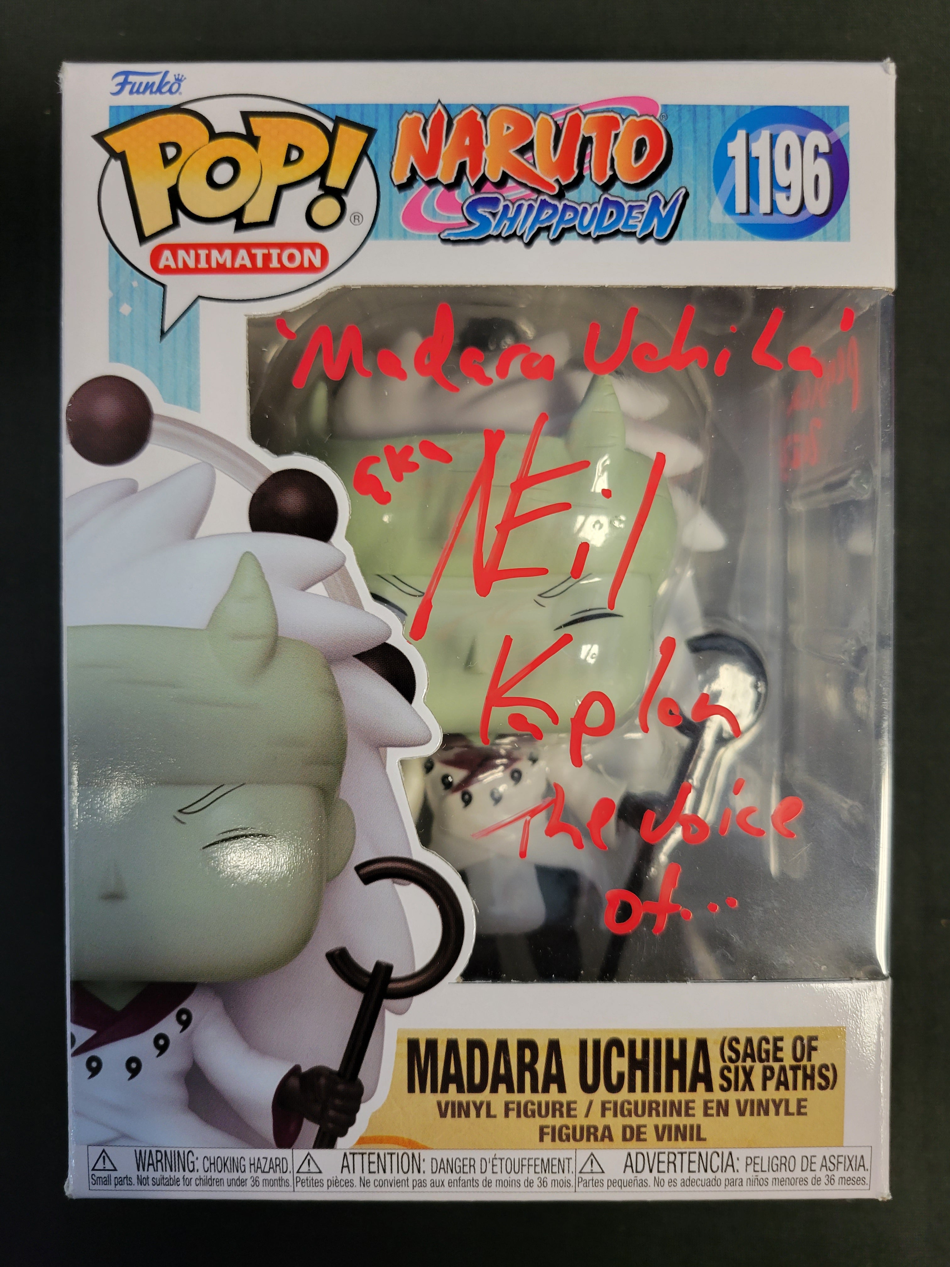 Funko Pop: #1196 Madara Uchiha From Naruto Signed By Neil Kaplan - JSA Cert 511