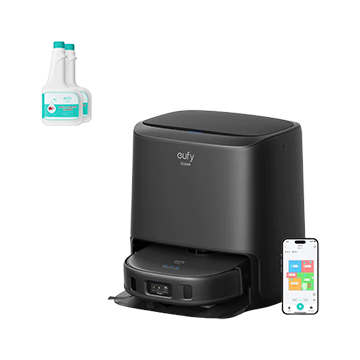 X9 Pro eufy Clean + Solution de nettoyage pour sols durs eufy RoboVac (2 bouteilles)