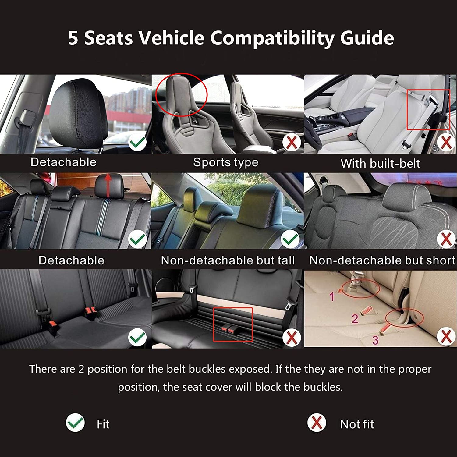 5 Seat Vehicle Compatibility guide