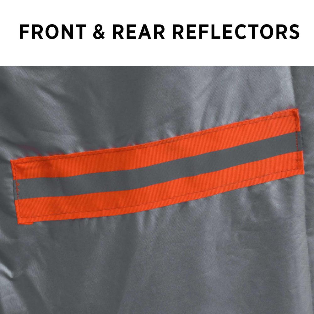 Car cover with front and rear reflectors