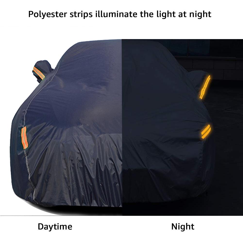 Polyester strips illuminate the light at night
