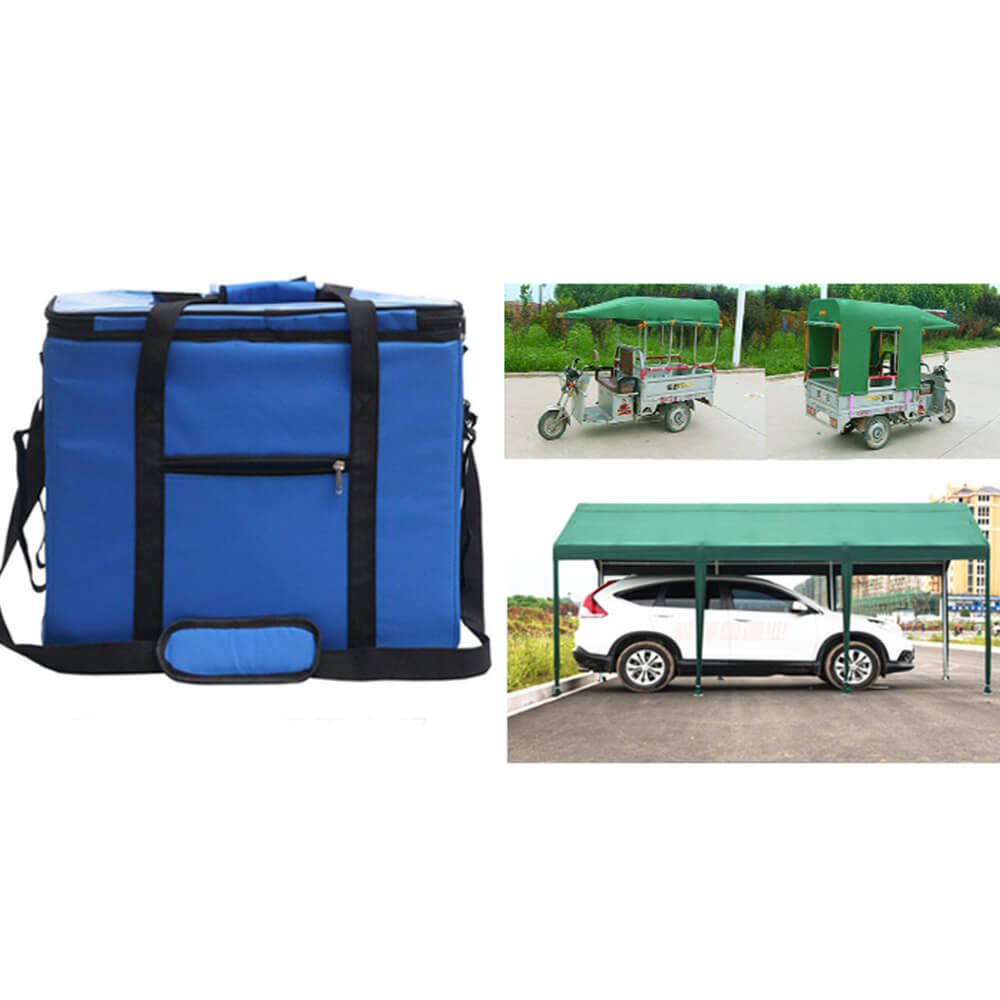 The use of canvas fabric can be made into bags or carports