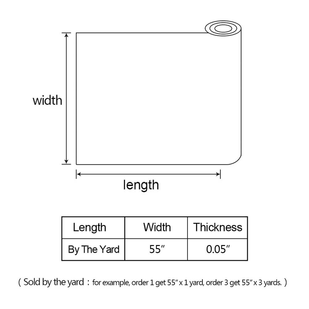 The size of the marine vinyl fabric