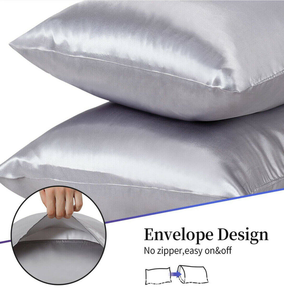 Envolop design stain silk pillowcase