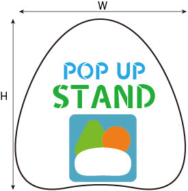 ポップアップスタンド トライアングルのサイズ
