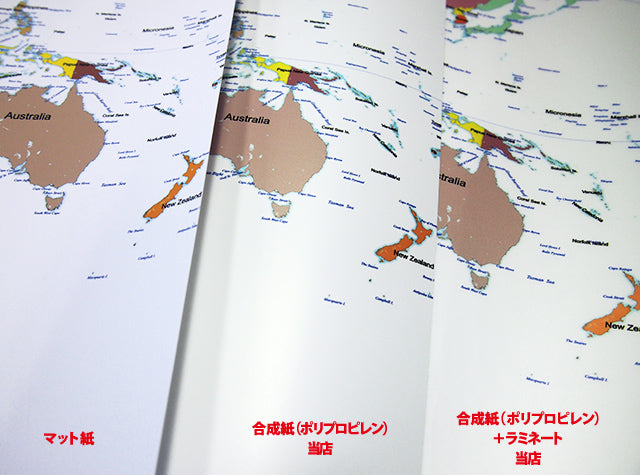 大判ポスター印刷 世界地図