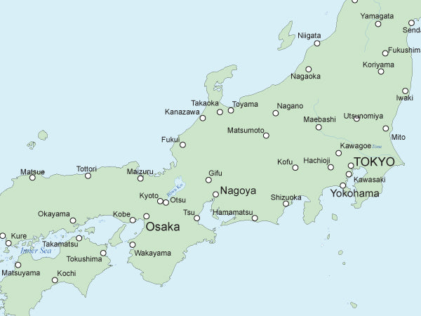 世界地図ポスター 日本 地域