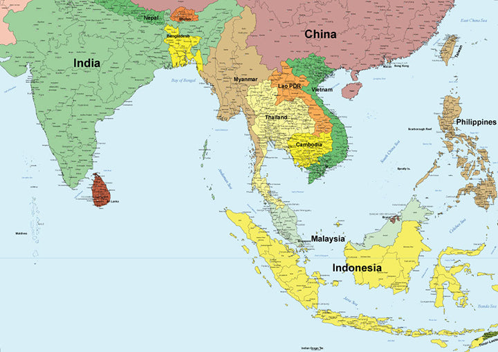 世界地図ポスター 日本 中国 インドネシア インド アメリカ メキシコ Hotdogger