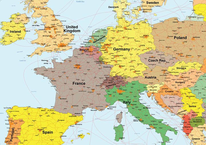 世界地図ポスター アメリカ 東南アジア ヨーロッパ Hotdogger