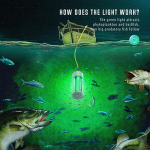 Tendelux FG20H Underwater Fishing Light, Super Bright Green LED