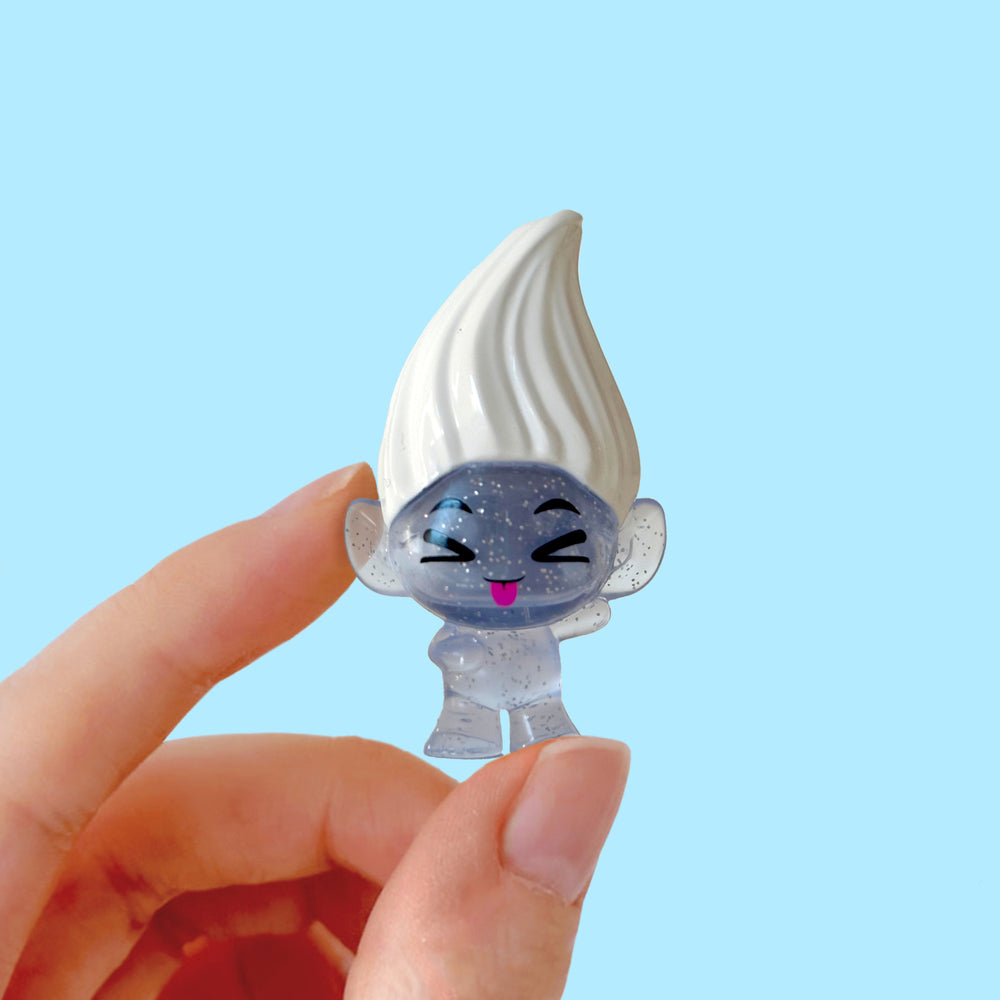  World's Smallest Good Luck Trolls. Mini 1 inch Tall Toy Action  Figure with an Extra 1.5 inches of Hair! Six Adorable Good Luck Trolls to  Collect! Each Sold Seperately, Style Selected