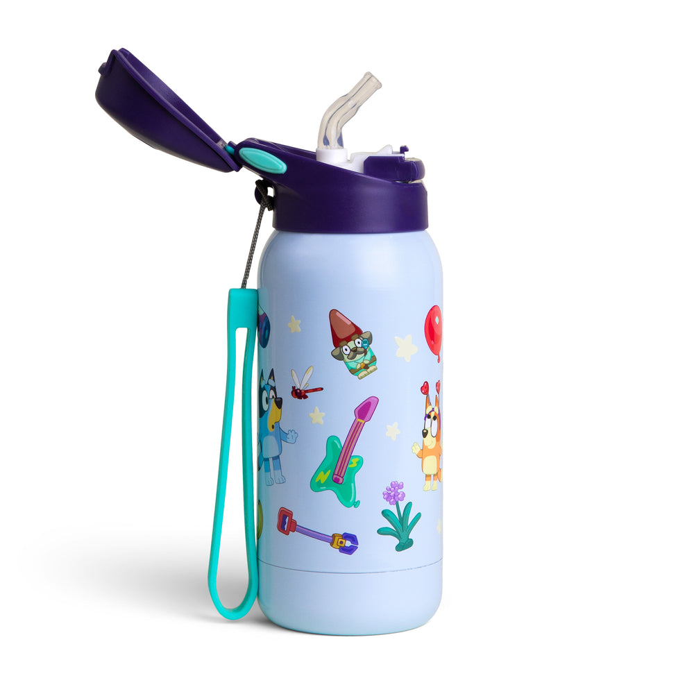 Insulated Water Bottle For Kids Cute Pattern Pop Lid Thermos Easy Button  Pop Lid For Toddler 