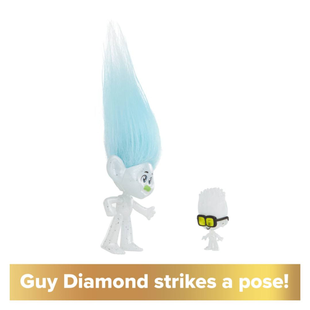 DreamWorks Trolls Band Together Guy Diamond Small Doll with Tiny Diamond  Figure 