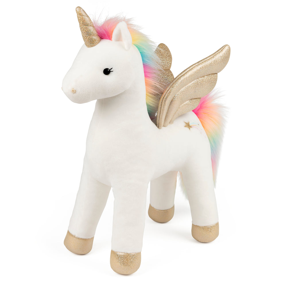 Large white horse unicorn plush • Magic Plush