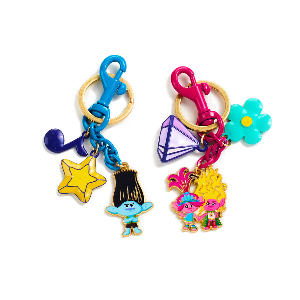 Kid's Pony Bead 3 Keychain Activity Kit - Heart, Flower & Peace Sign