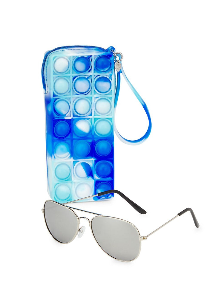 Bari Lynn In N Out Blue Sunglass Case Set