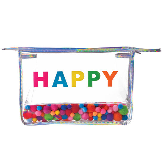 iScream Happy Pom Pom Clear Travel Bag