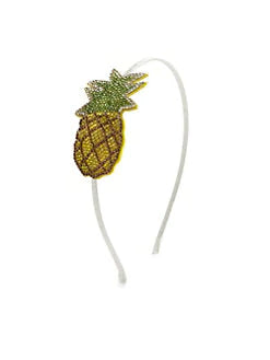 Bari Lynn Accessories Crystal Emoji Headbands Pineapple