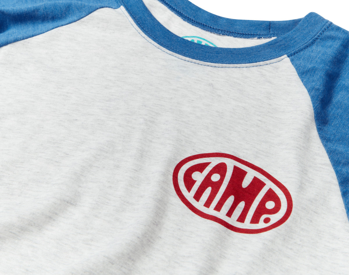 CAMP Adult Raglan 3/4-Sleeve Tee, Vintage Royal