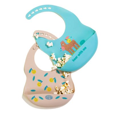 Camp Silicone Bibs Bear & Lemon