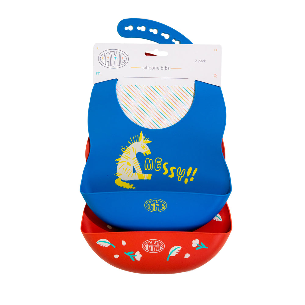 Camp Silicone Bibs Zebra