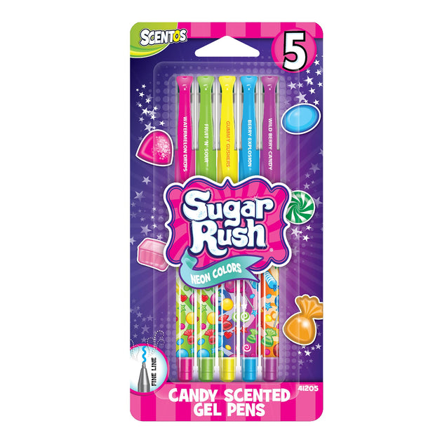 Scentos Sugar Rush Scented Gel Pen 5 Pack