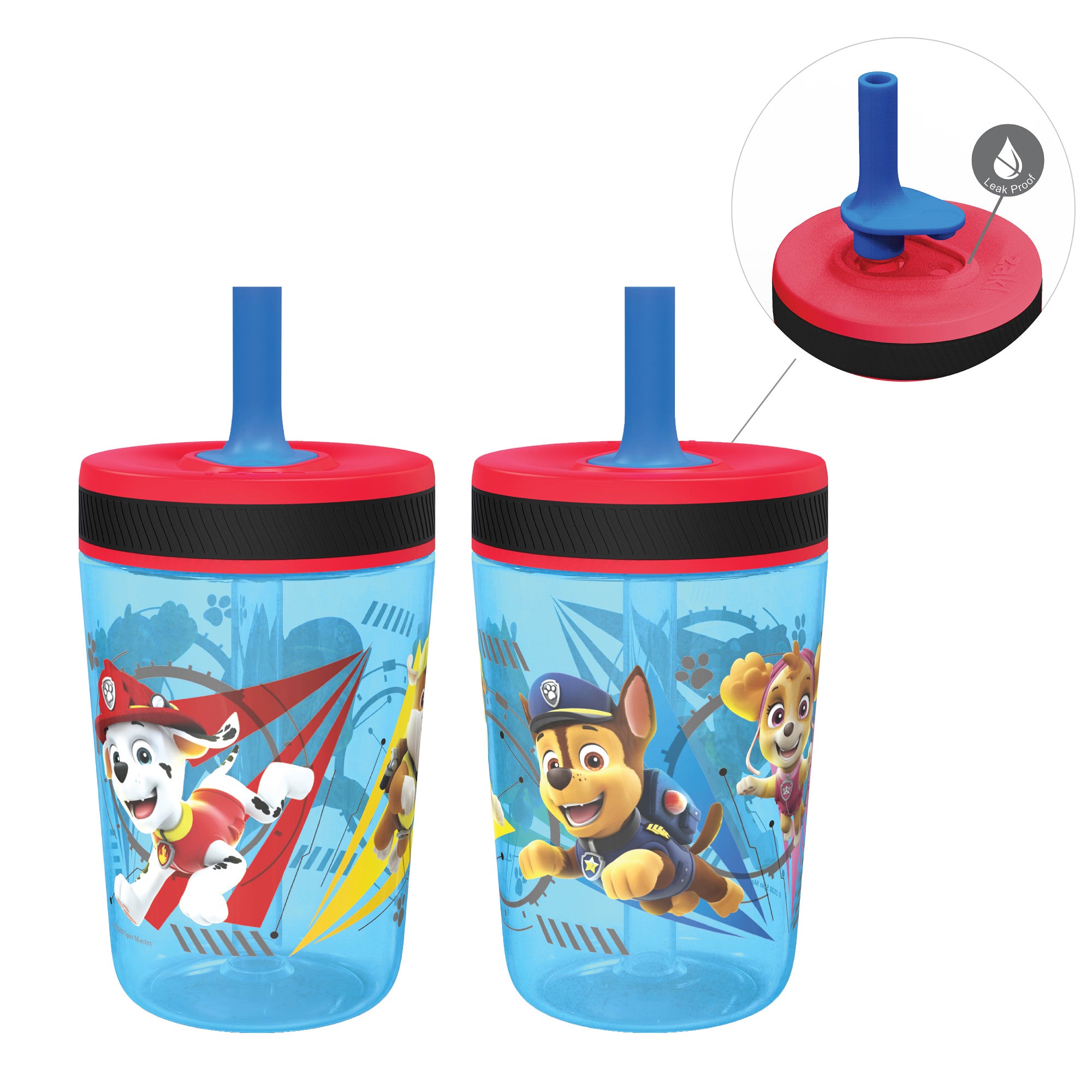 Zak Designs Disney Frozen II Movie Kelso Tumbler Set, Leak-Proof Screw-On Lid with Straw, Made of Durable Plastic and Silicone, Perfect Bundle for