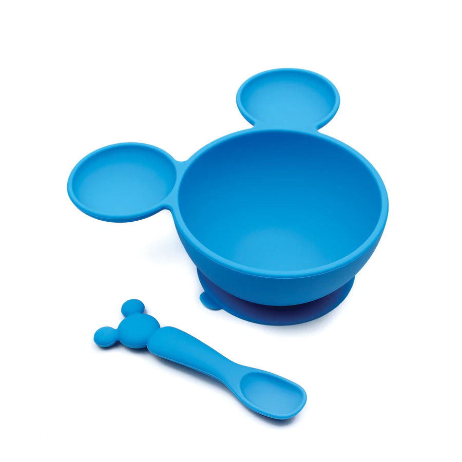 Disney Mickey Silicone First Feeding Set Blue