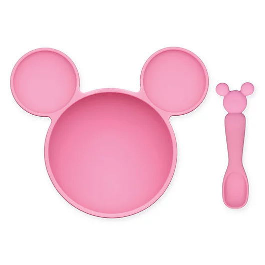 The First Years Disney Mickey Mouse Dinnerware Set - Toddler Plates and  Toddler Utensils- 4 Count