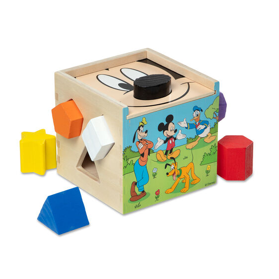 Mickey Mouse & Friends Wooden Shape Sorting Cube