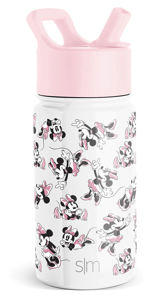 Simple Modern 14oz Disney Summit Kids Water Bottle Thermos Straw Lid Mickey  New