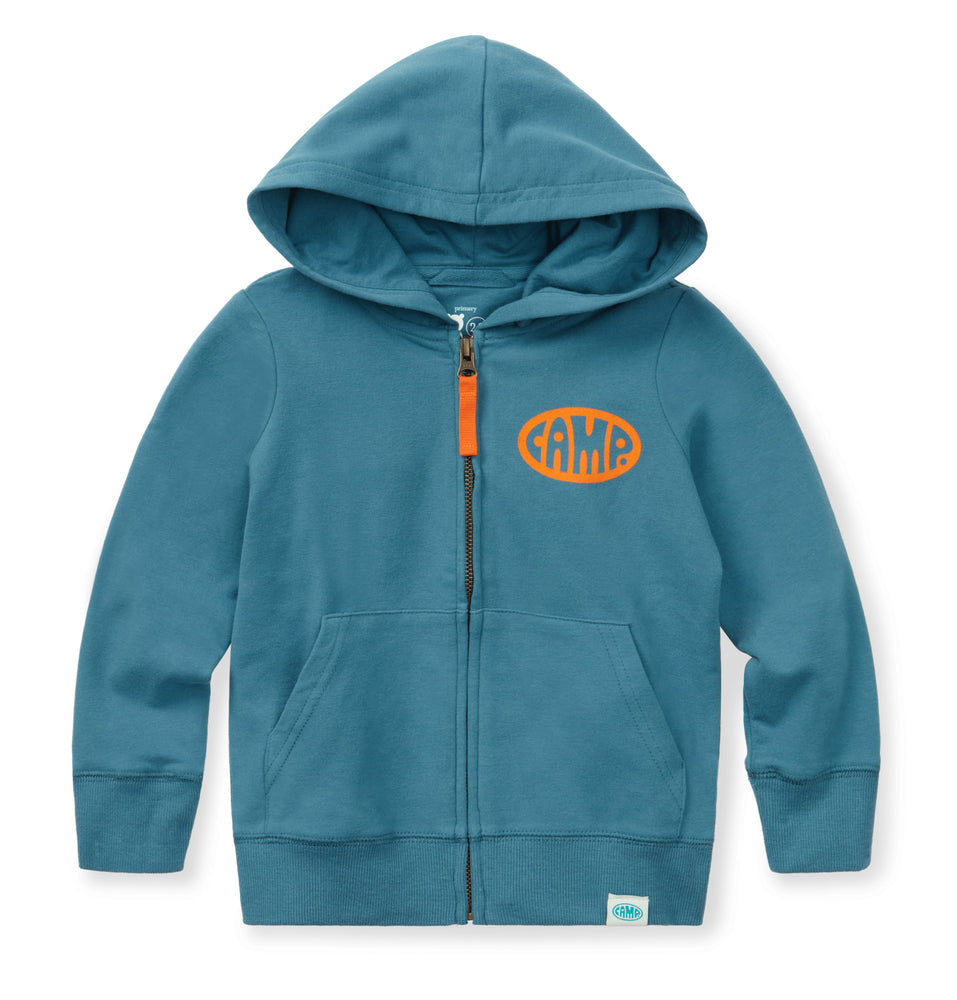 CAMP Kids’ Primary The Zip Hoodie, Slate Blue